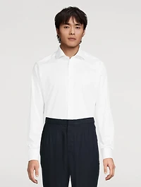 Slim-Fit Pique Long-Sleeve Shirt