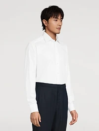 Slim-Fit Pique Long-Sleeve Shirt