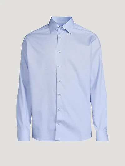 Slim-Fit Pique Long-Sleeve Shirt