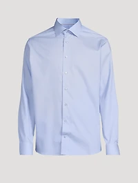 Slim-Fit Pique Long-Sleeve Shirt