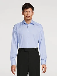 Slim-Fit Pique Long-Sleeve Shirt