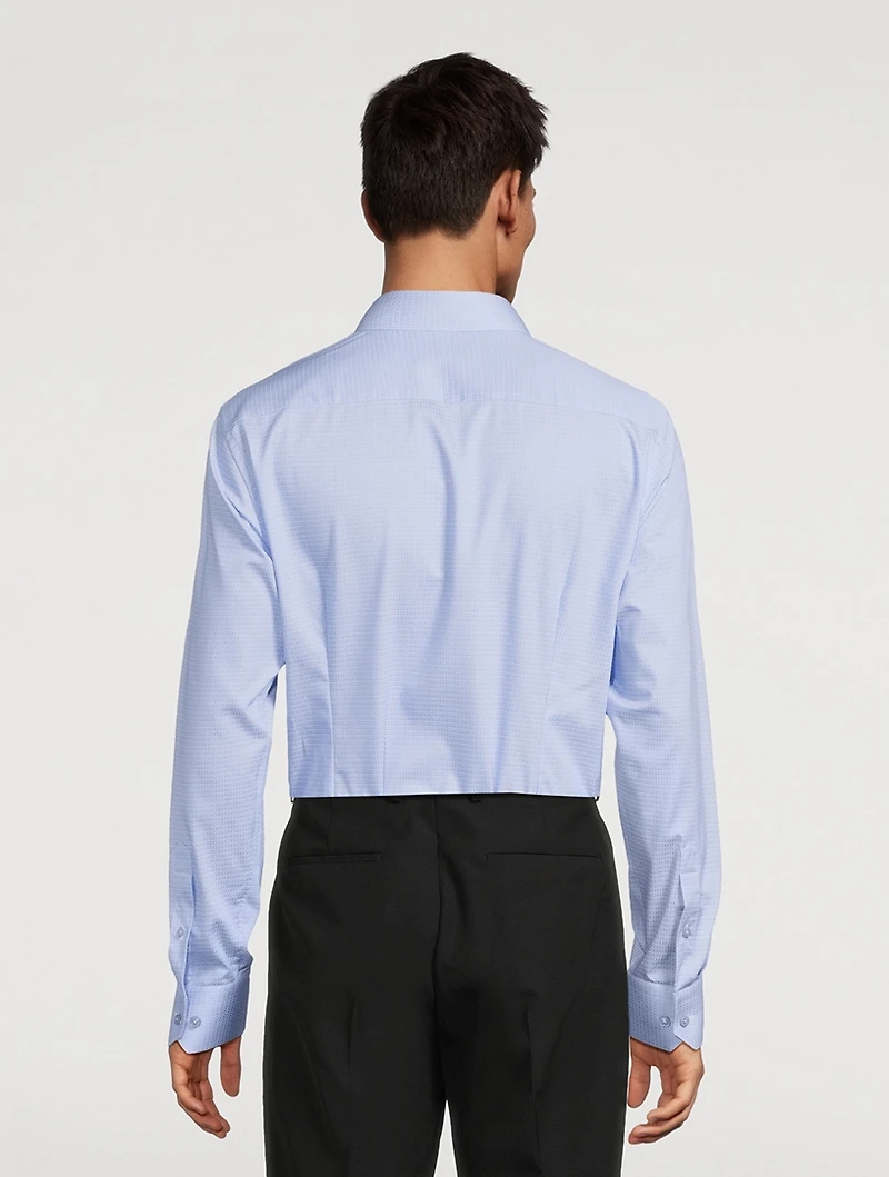 Slim-Fit Pique Long-Sleeve Shirt