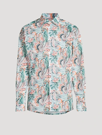 Contemporary-Fit Long-Sleeve Shirt Floral Print