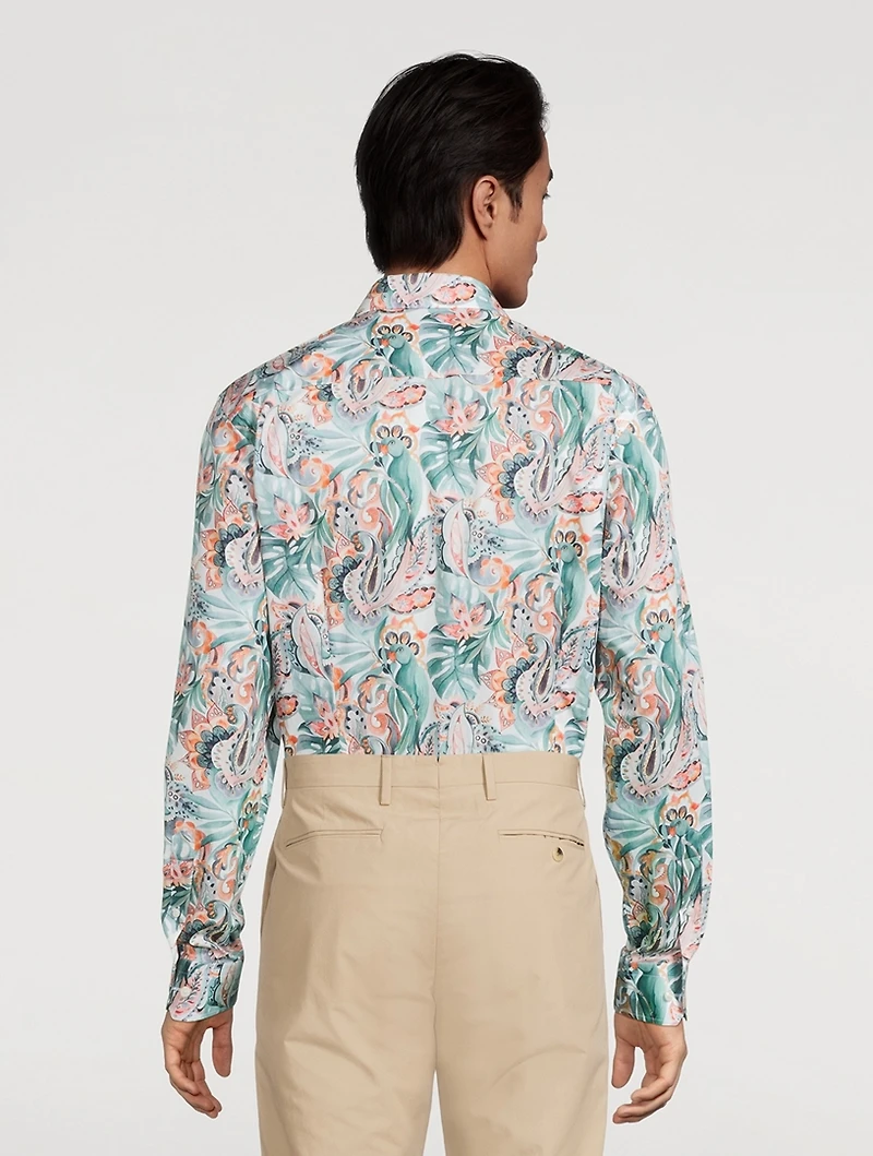 Contemporary-Fit Long-Sleeve Shirt Floral Print