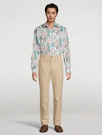 Contemporary-Fit Long-Sleeve Shirt Floral Print