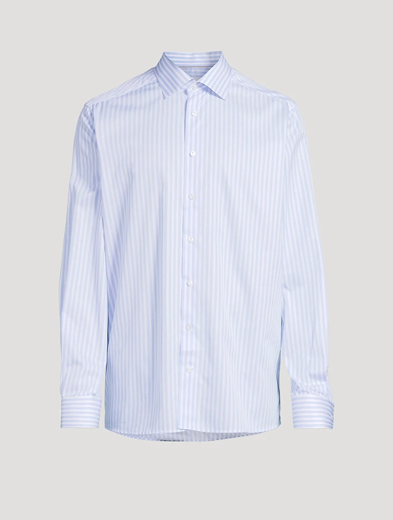 Contemporary-Fit Elevated Shirt Bengal Stripe Print