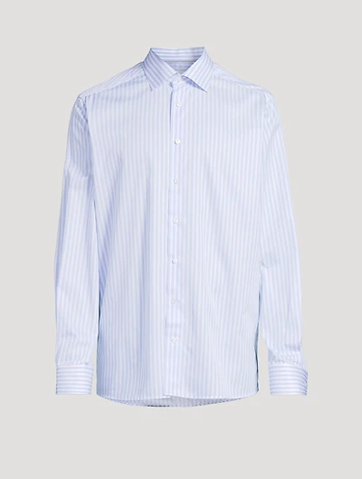 Contemporary-Fit Elevated Shirt Bengal Stripe Print