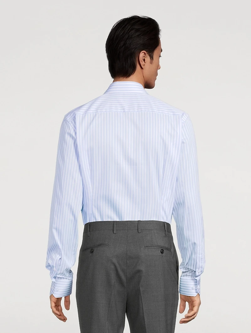 Contemporary-Fit Elevated Shirt Bengal Stripe Print