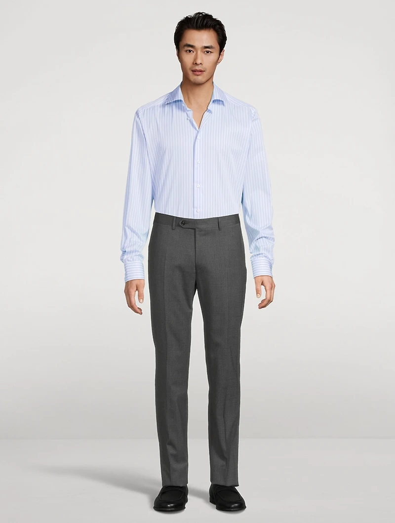 Contemporary-Fit Elevated Shirt Bengal Stripe Print