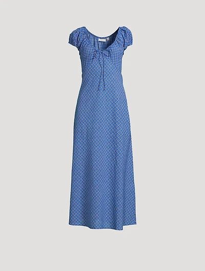 Sofia Voile Dress Check Print