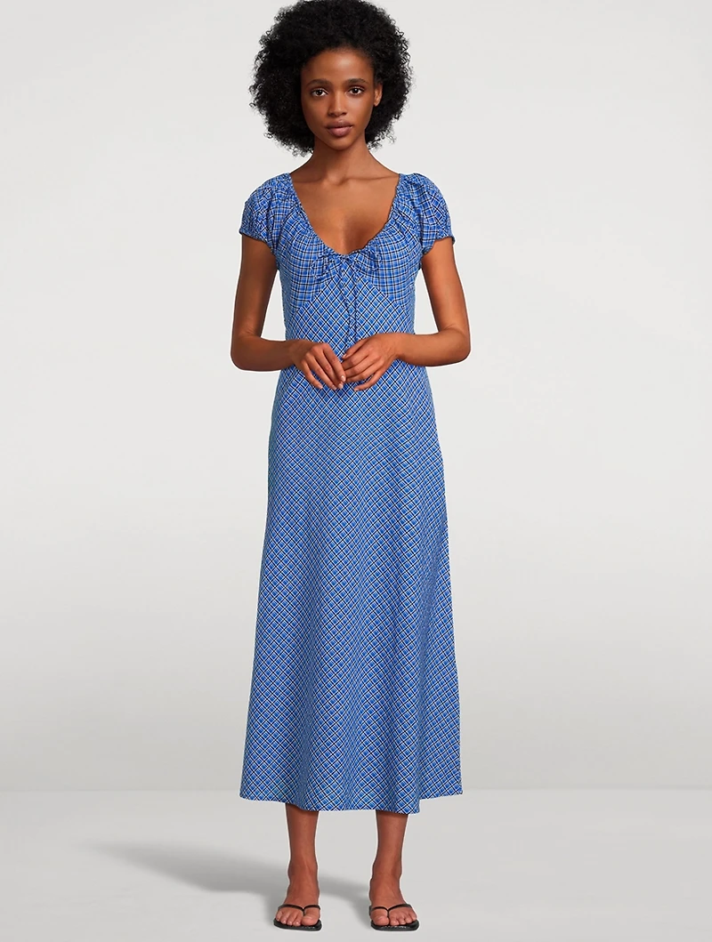 Sofia Voile Dress Check Print