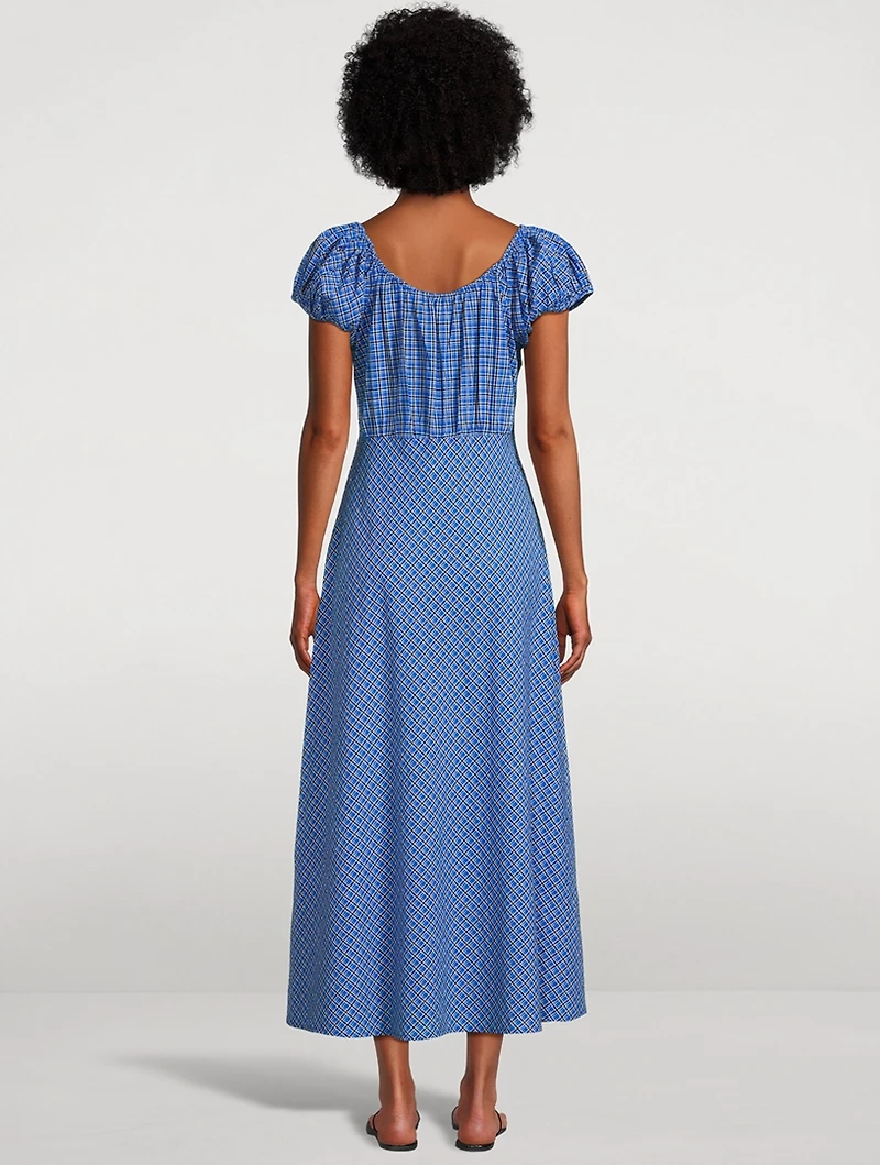 Sofia Voile Dress Check Print