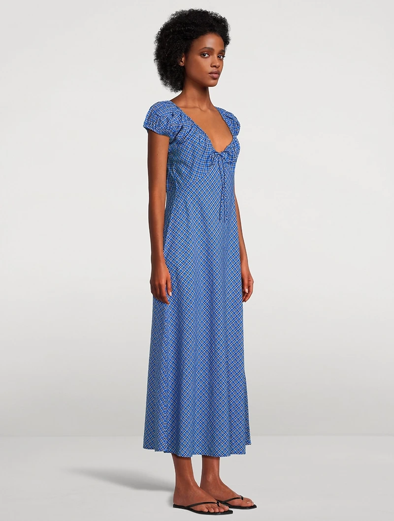 Sofia Voile Dress Check Print
