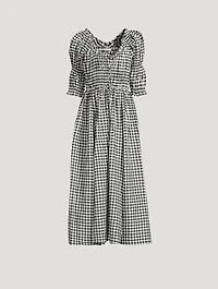 Ischia Midi Dress Gingham Print