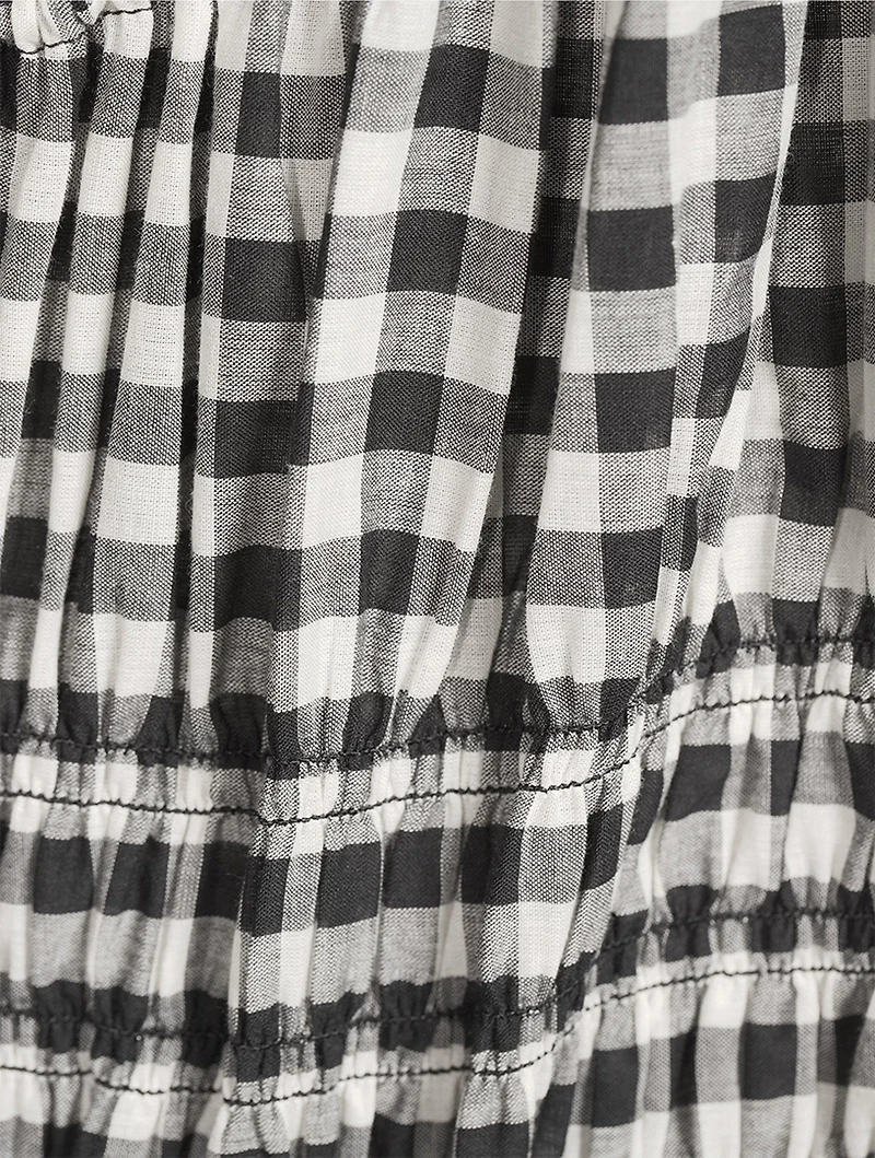 Ischia Midi Dress Gingham Print