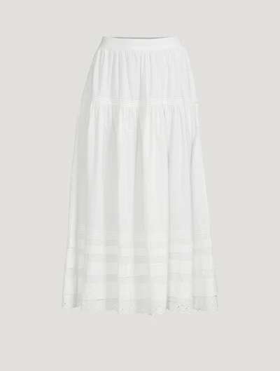 Sebastiane Poplin Midi Skirt