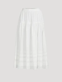 Sebastiane Poplin Midi Skirt