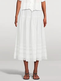 Sebastiane Poplin Midi Skirt