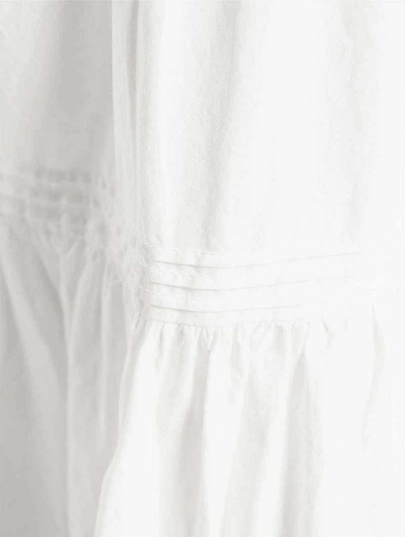 Sebastiane Poplin Midi Skirt