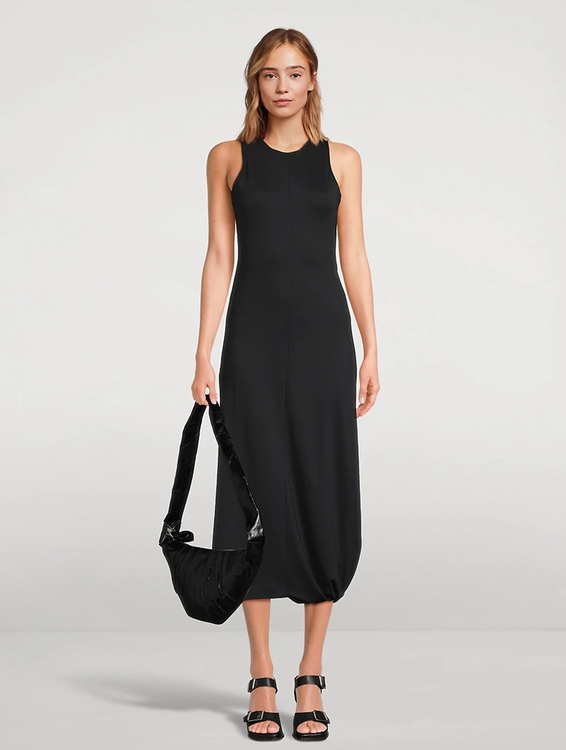 Twisted-Hem Maxi Dress