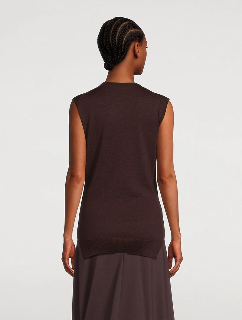 Trompe L'œil Sleeveless Sweater