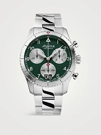 Startimer Pilot Chronograph Big Date Stainless Steel Bracelet Watch