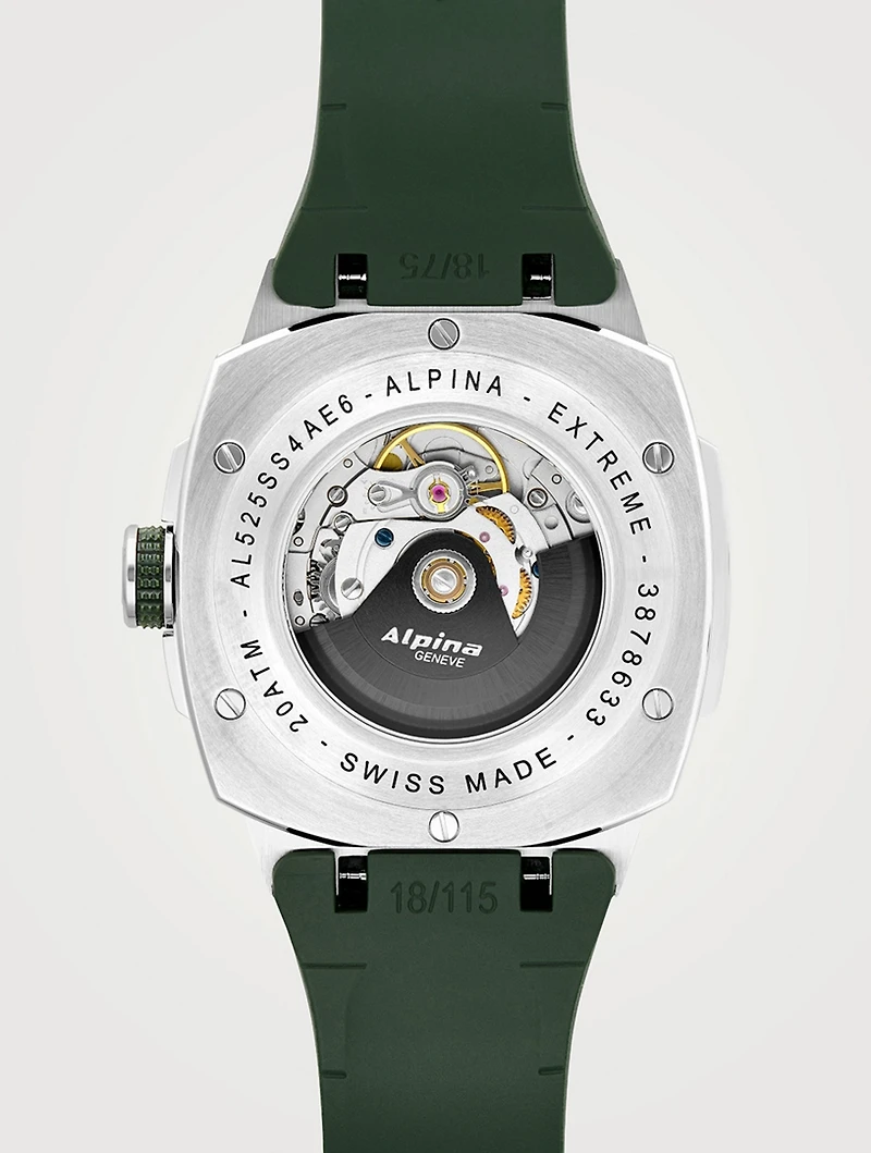 Alpiner Extreme Automatic Stainless Steel Rubber Strap Watch