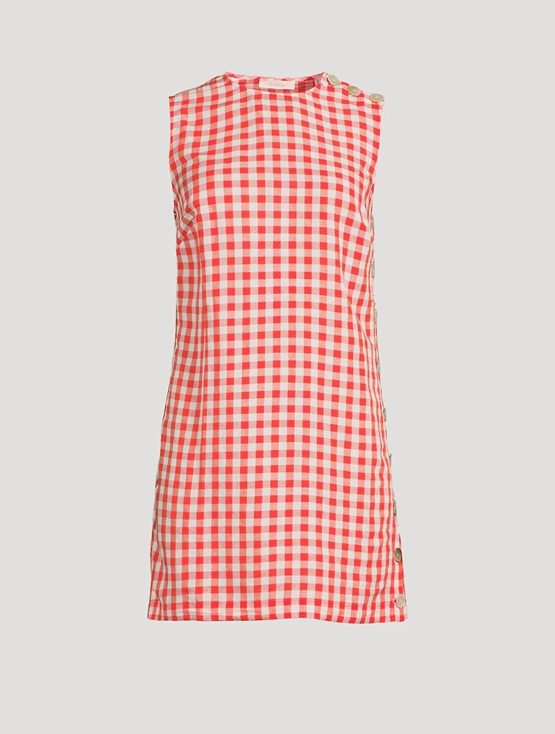 Coralie Shift Dress Gingham Print
