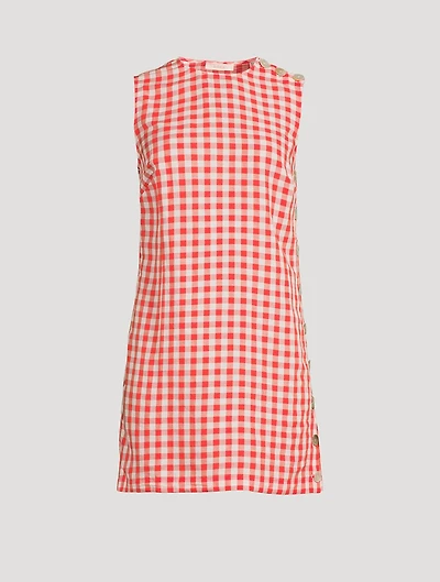 Coralie Shift Dress Gingham Print