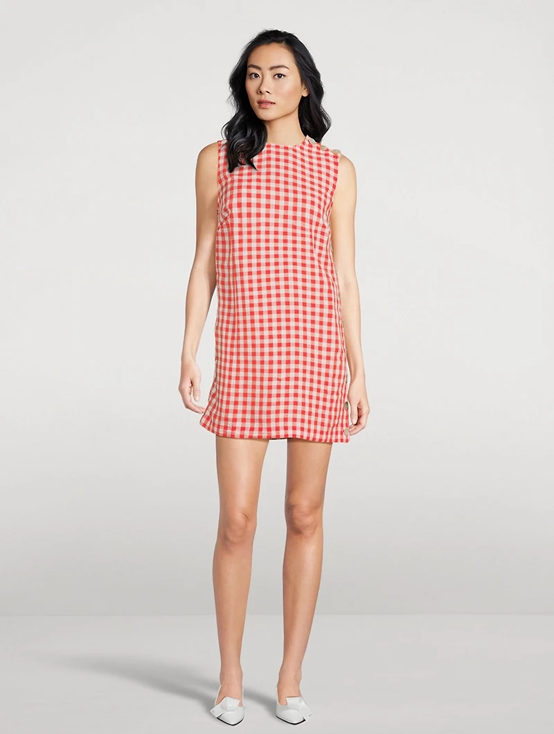 Coralie Shift Dress Gingham Print