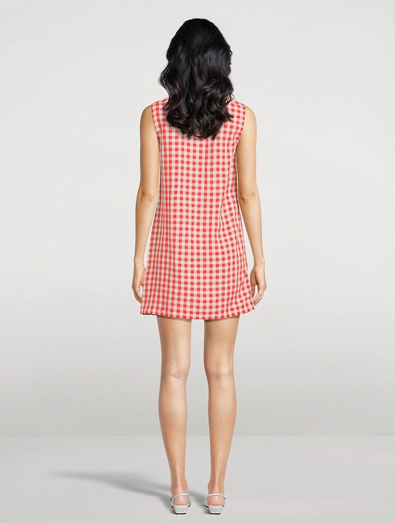 Coralie Shift Dress Gingham Print