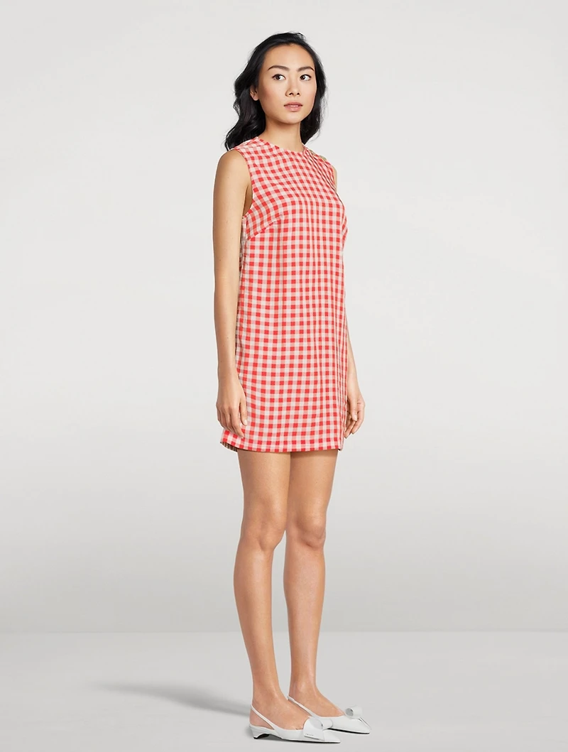 Coralie Shift Dress Gingham Print