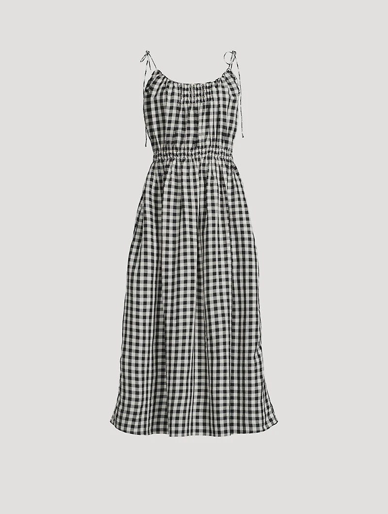 Leslie Midi Dress Gingham Print