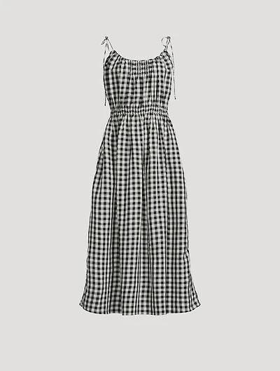 Leslie Midi Dress Gingham Print