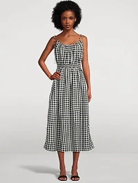 Leslie Midi Dress Gingham Print