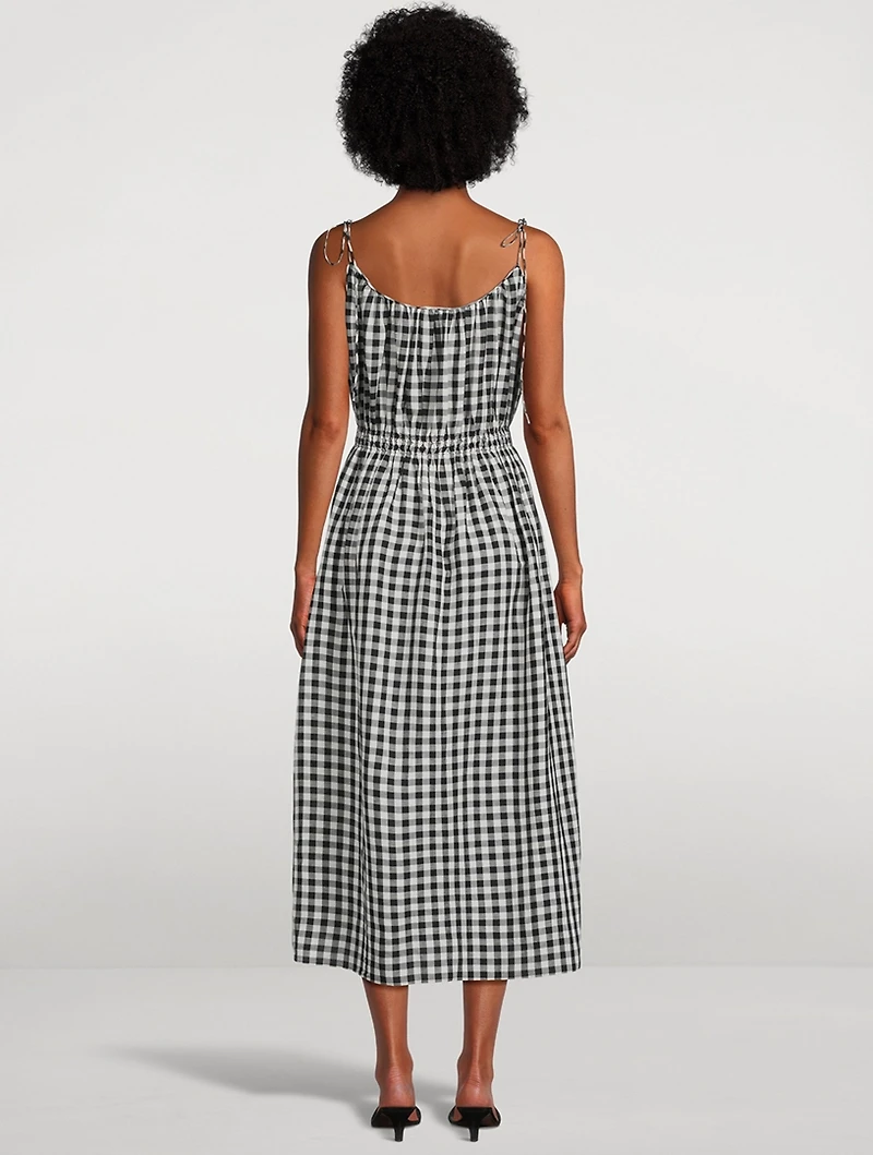 Leslie Midi Dress Gingham Print