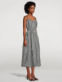 Leslie Midi Dress Gingham Print