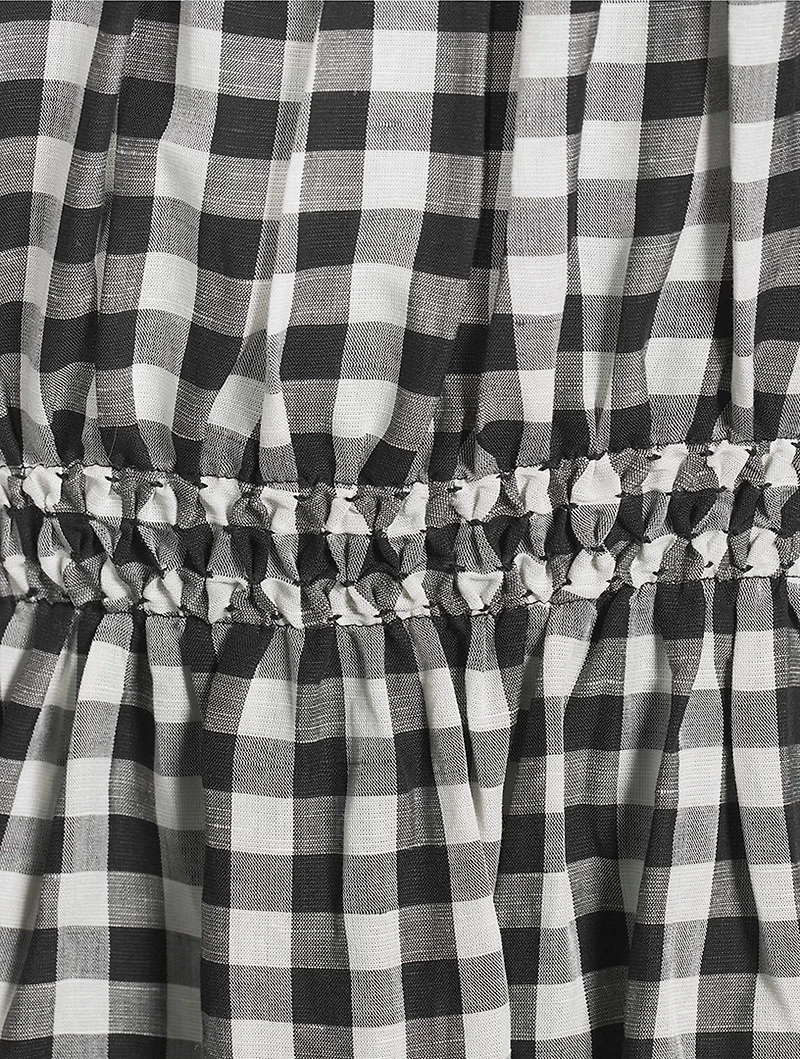 Leslie Midi Dress Gingham Print