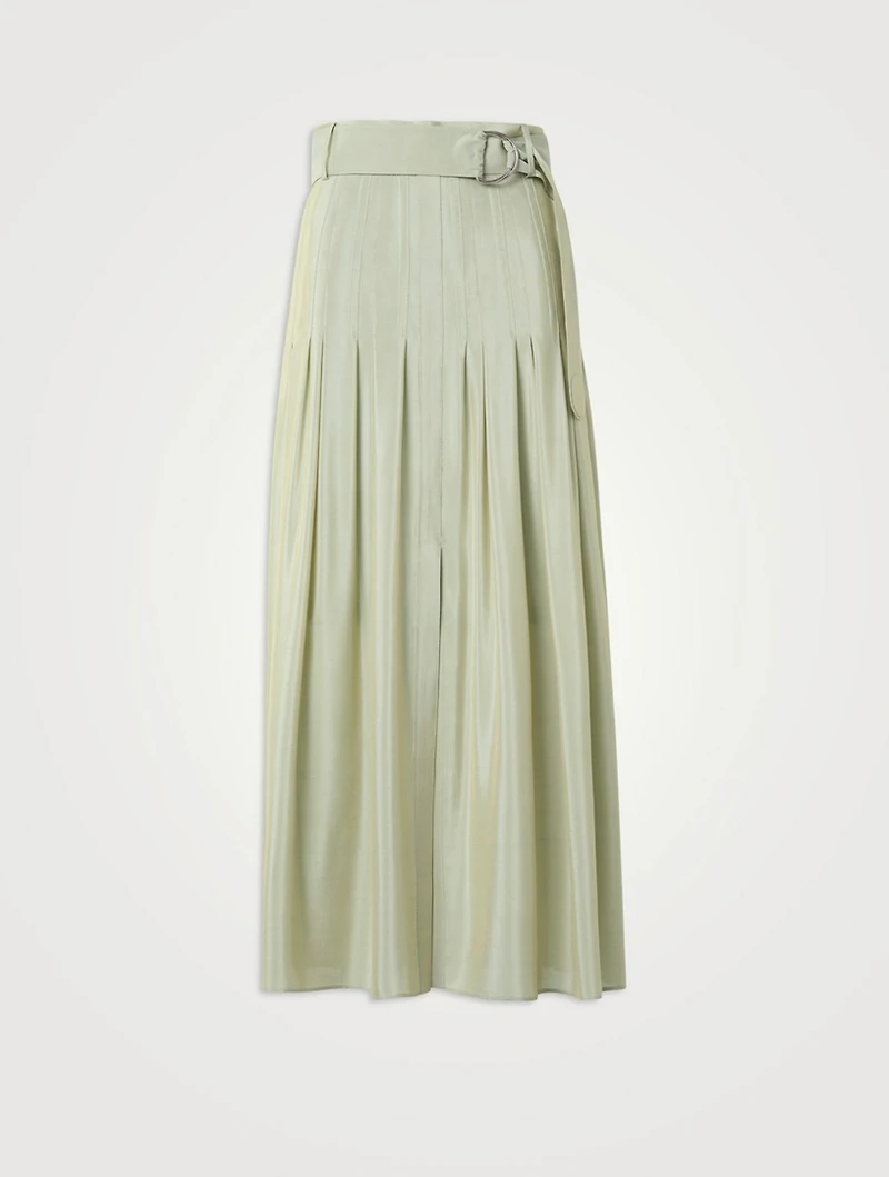 Pleated Midi Skirt