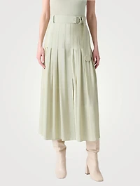 Pleated Midi Skirt