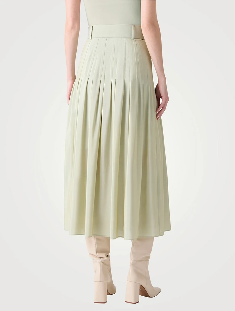 Pleated Midi Skirt