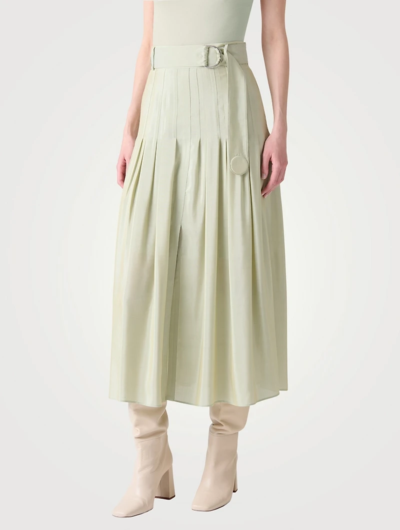 Pleated Midi Skirt