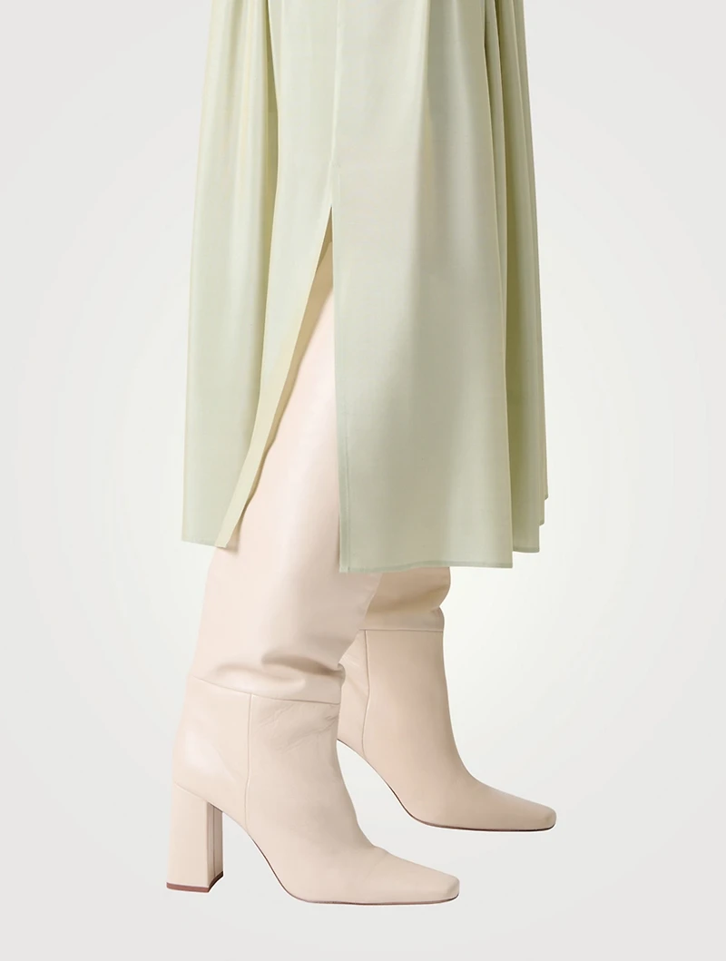 Pleated Midi Skirt