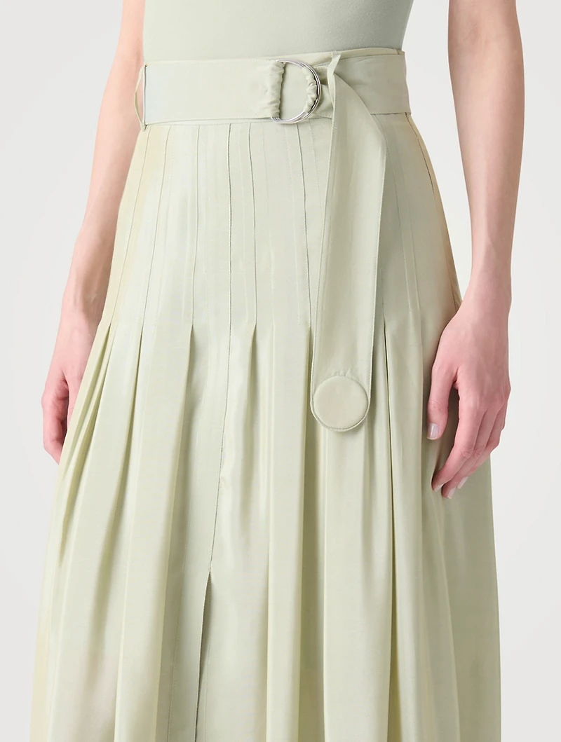 Pleated Midi Skirt