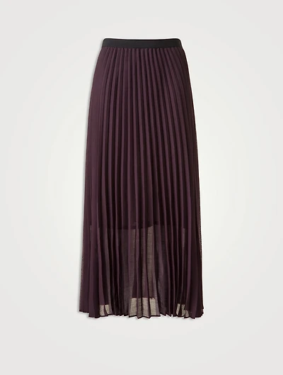 Plissé Midi Skirt