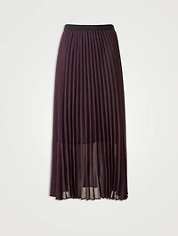 Plissé Midi Skirt