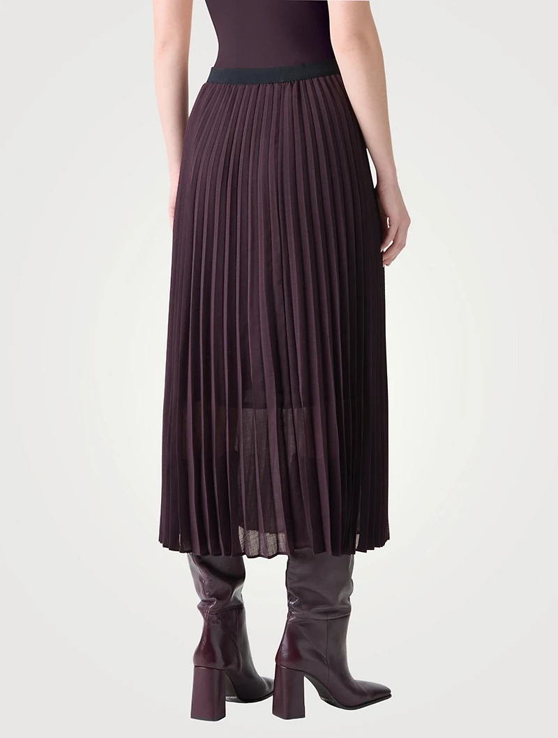 Plissé Midi Skirt