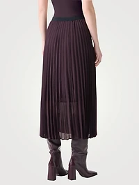 Plissé Midi Skirt