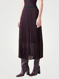 Plissé Midi Skirt