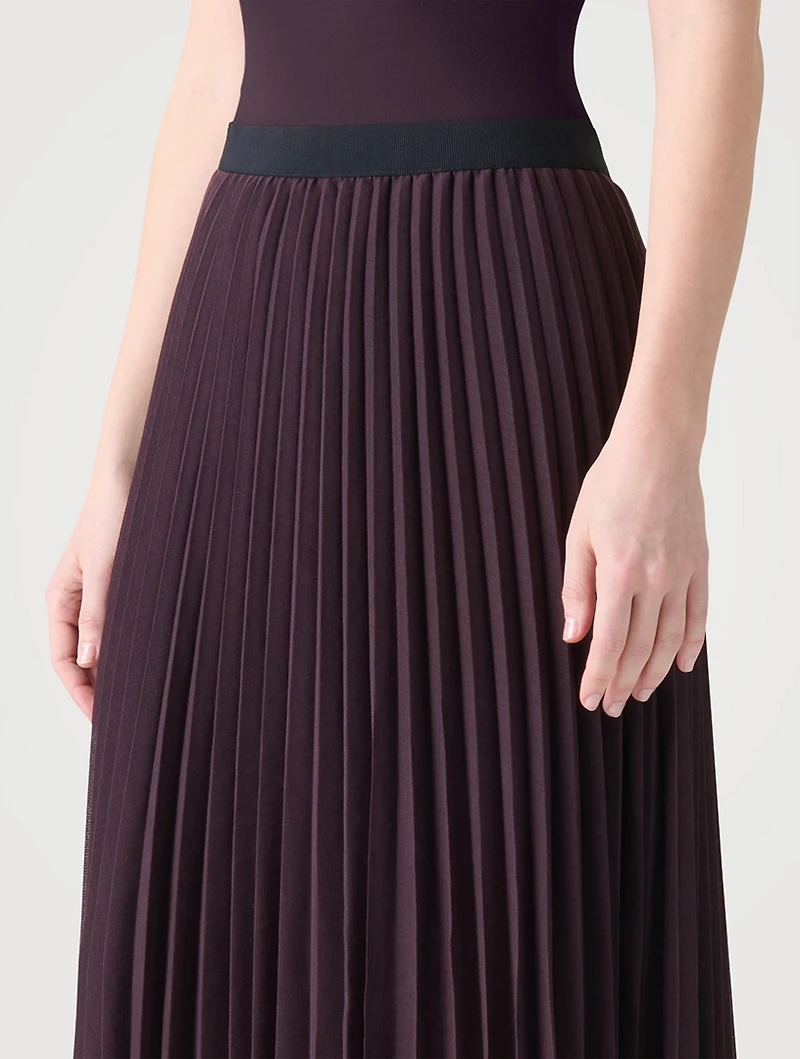Plissé Midi Skirt